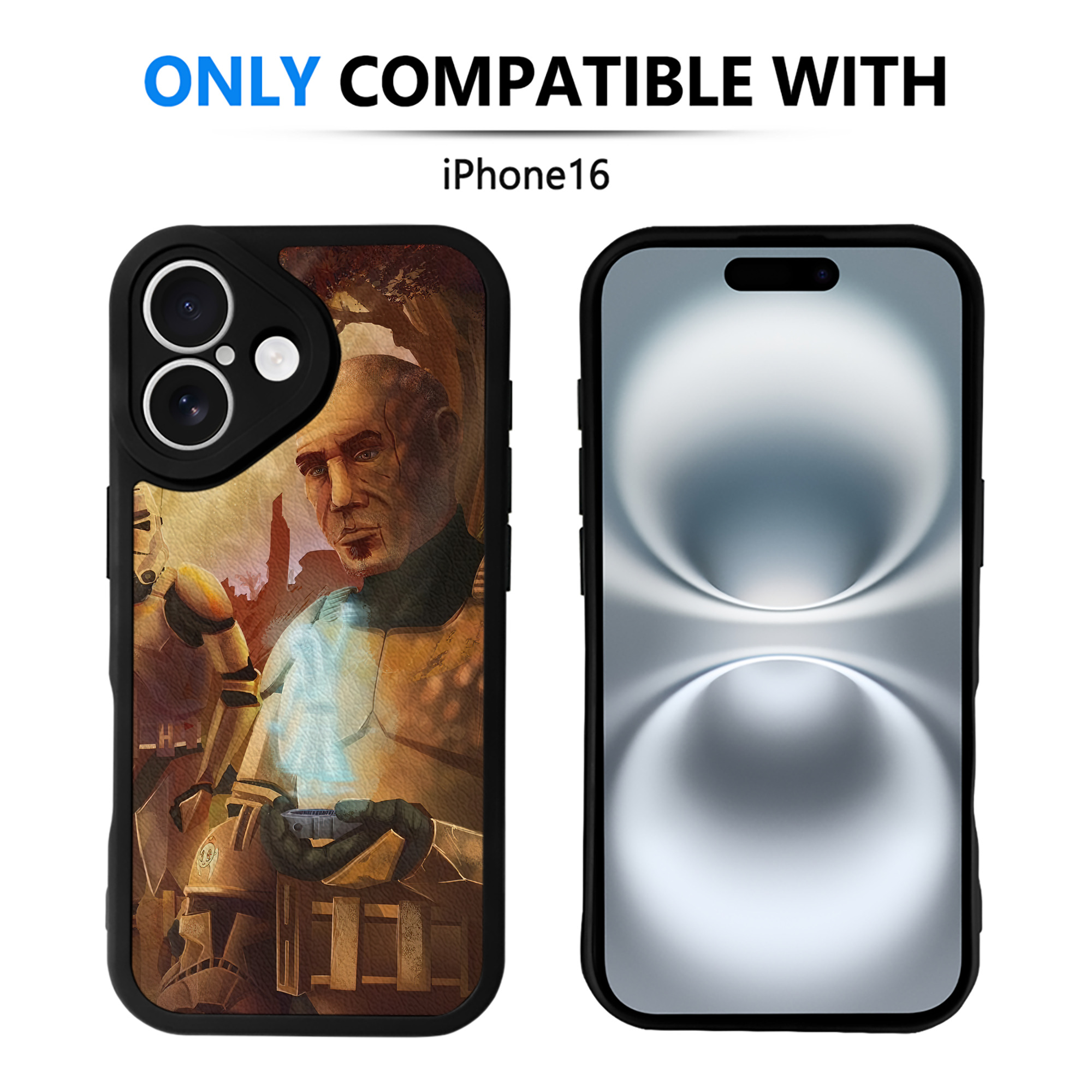 （画像用） スター・ウォーズ Star Wars 【iPhone 16シリーズ対応】シリコンスマホケース（レザー調） 材質：シリコン